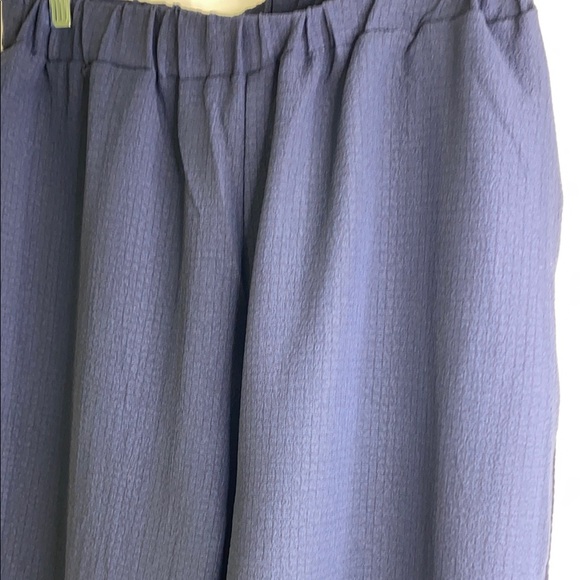 Blue and White with Red Stripes Wide Leg Set with Elegant Flow - Picture 6 of 17